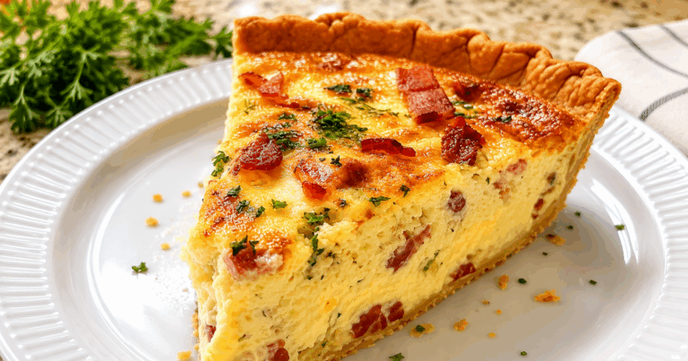 Bacon-Quiche mit Cheddar – Das elegante Brunch-Gericht, das überraschend einfach gelingt