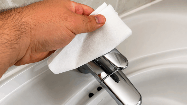 Wasserhahn mit Backpapier reinigen: Dieser einfache Trick entfernt Kalk und sorgt für langanhaltenden Glanz